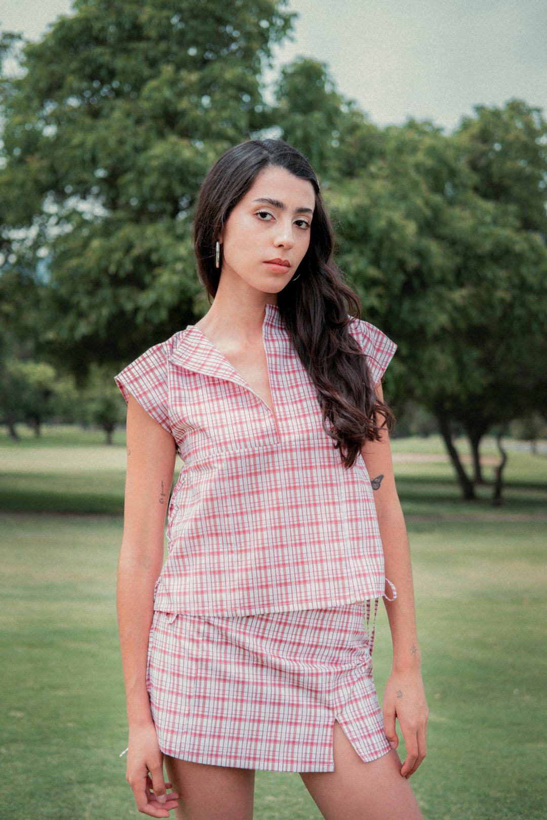 Blusa Camisera Kao - S / Cuadrille Rosa