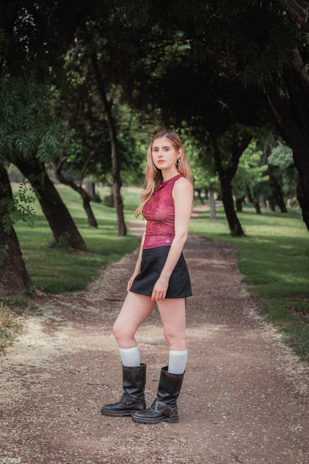 Top Malla Greta - Burdeo / S