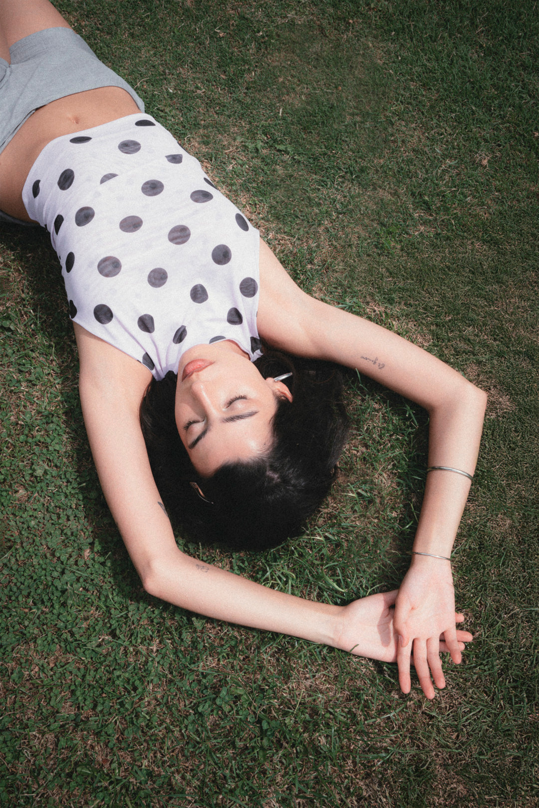 Top Malla Greta - Lunares Rosa / S